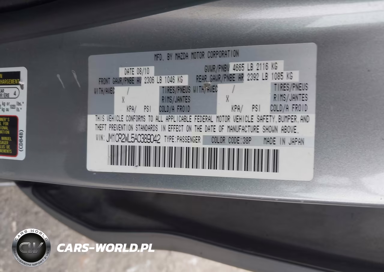 2010 Mazda Mazda5 Grand Touring VIN:JM1CR2WL5A0389042 - 9