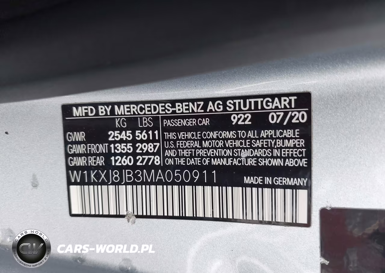 2021 Mercedes-Benz Amg S 63 4Matic VIN:W1KXJ8JB3MA050911 - 9
