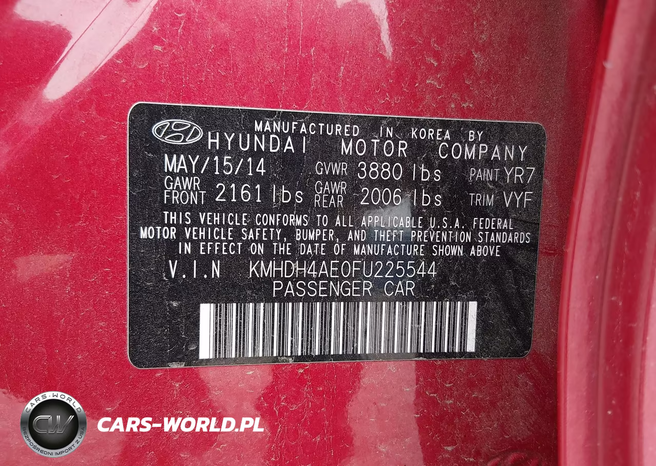 2015 Hyundai Elantra Se VIN:KMHDH4AE0FU225544 - 9