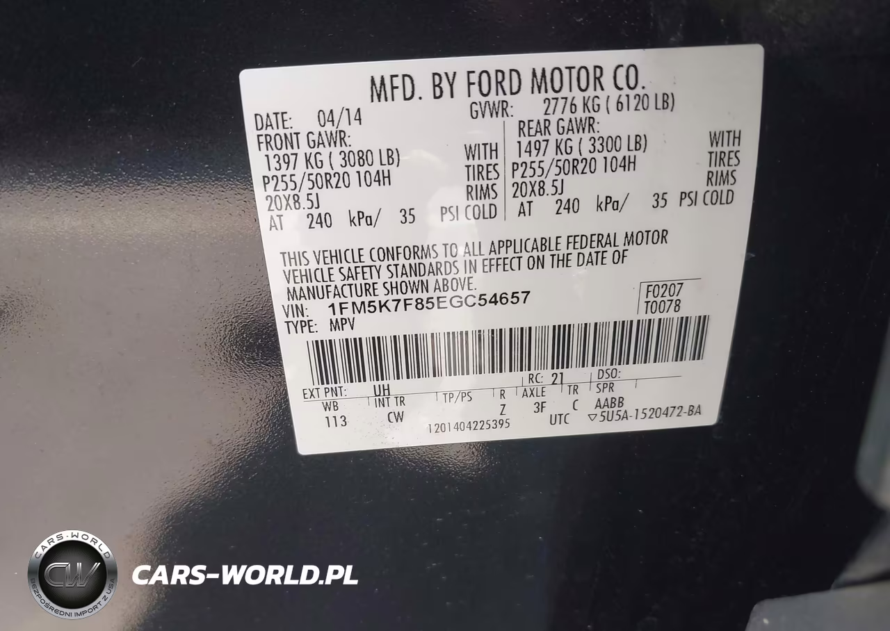 2014 Ford Explorer Limited VIN:1FM5K7F85EGC54657 - 9