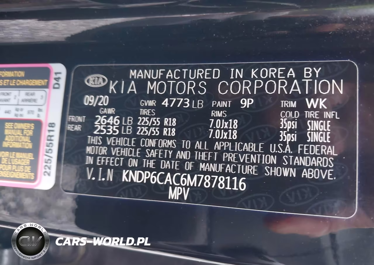 2021 Kia Sportage S VIN:KNDP6CAC6M7878116 - 9