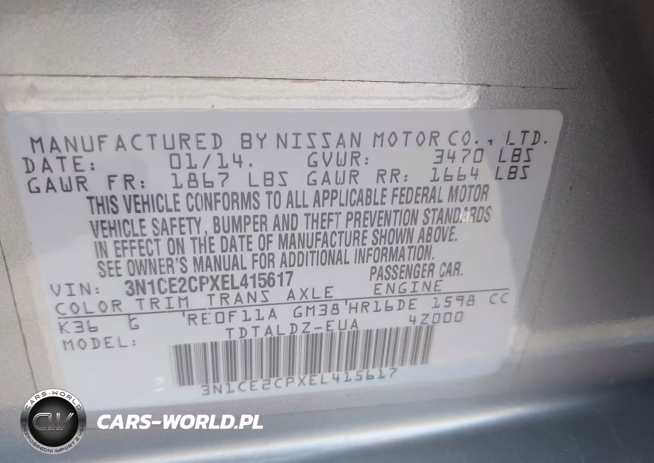 2014 Nissan Versa Note Sv VIN:3N1CE2CPXEL415617 - 9