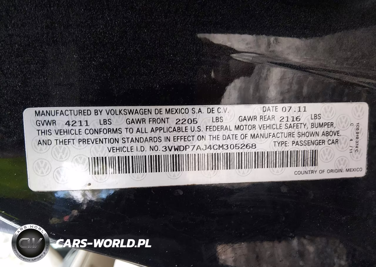 2012 Volkswagen Jetta 2.5L Se VIN:3VWDP7AJ4CM305268 - 9