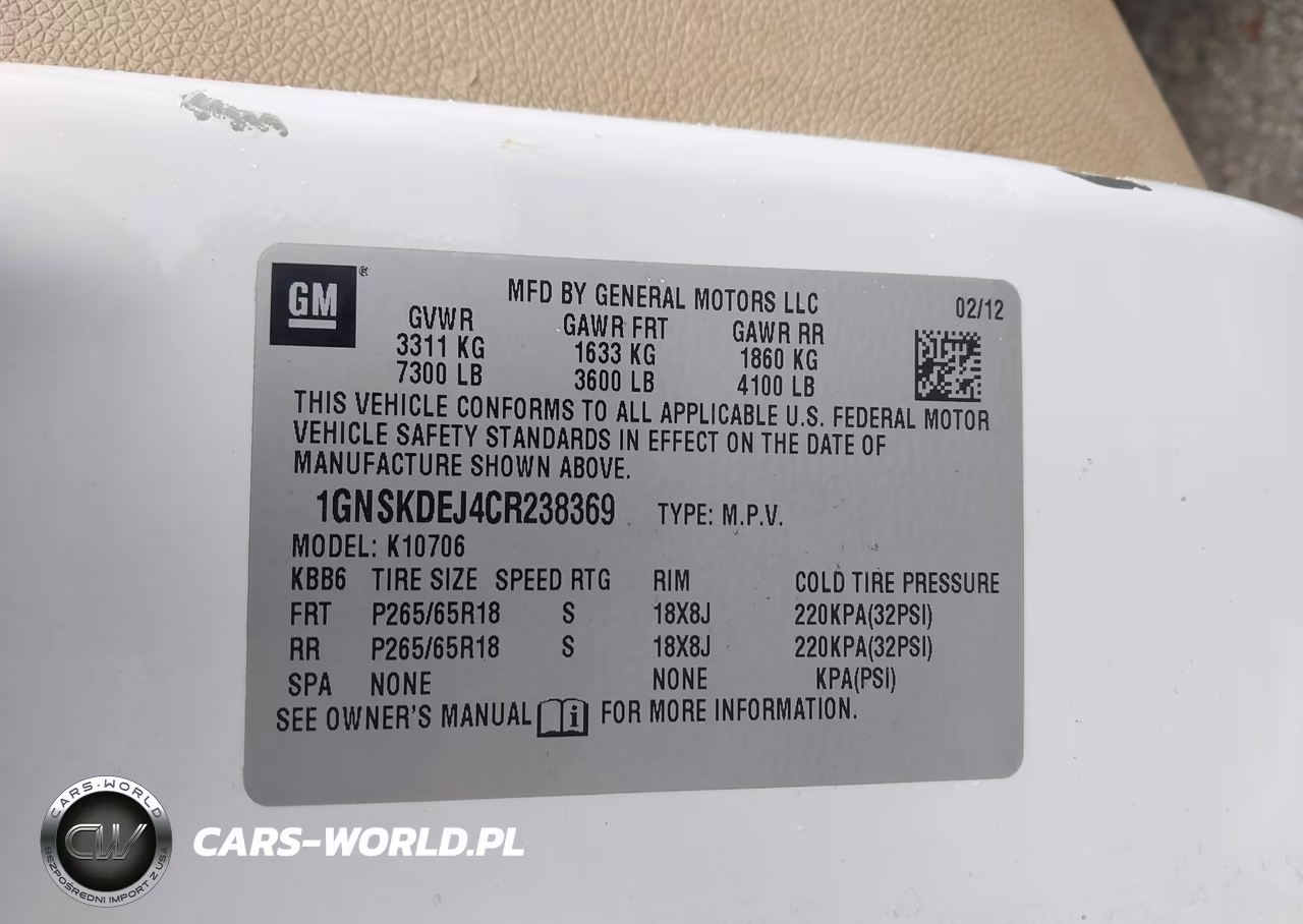 2012 Chevrolet Tahoe Hybrid VIN:1GNSKDEJ4CR238369 - 9