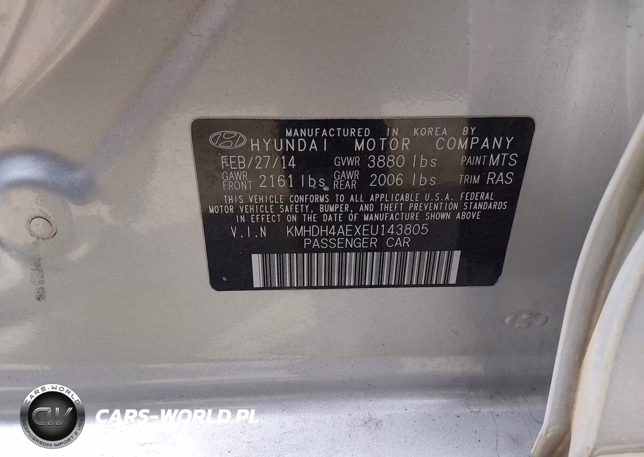 2014 Hyundai Elantra Se VIN:KMHDH4AEXEU143805 - 9