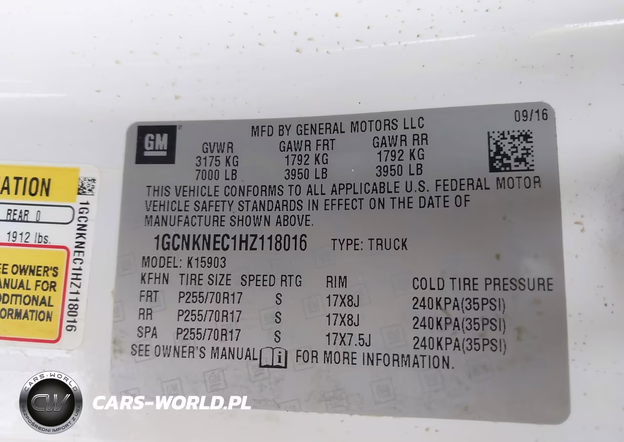 2017 Chevrolet Silverado 1500 Wt VIN:1GCNKNEC1HZ118016 - 9