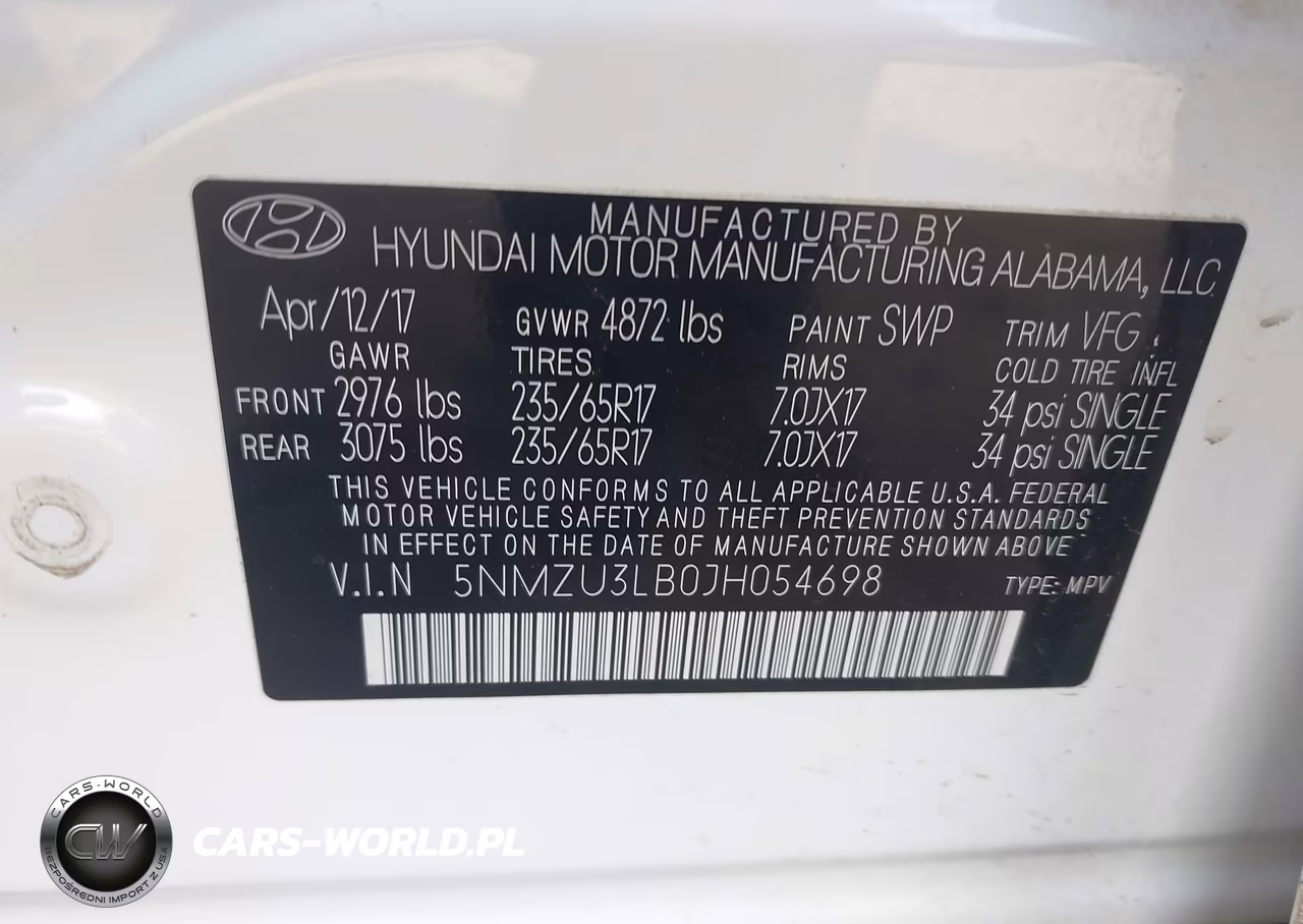 2018 Hyundai Santa Fe Sport 2.4L VIN:5NMZU3LB0JH054698 - 9