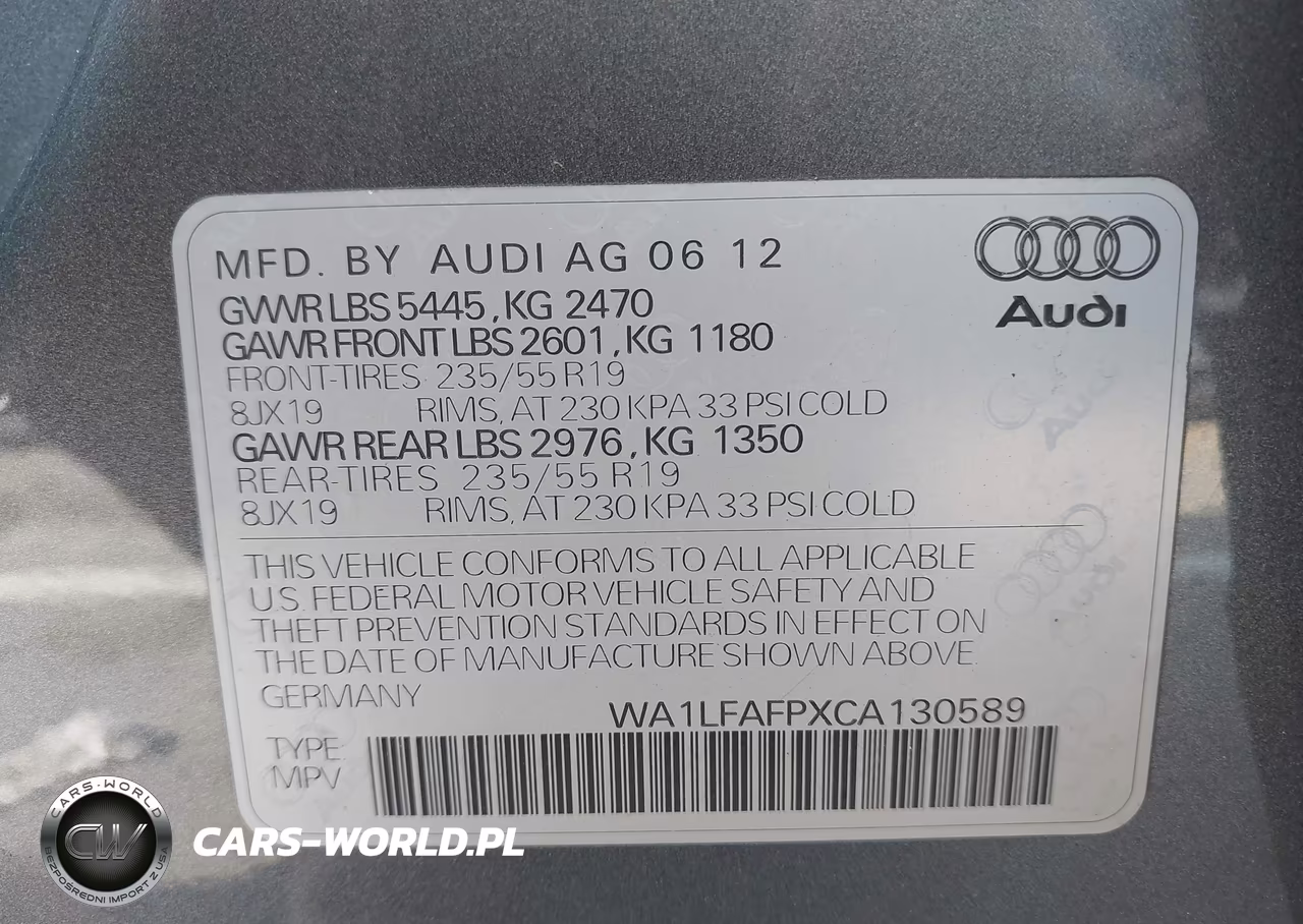2012 Audi Q5 2.0T Premium VIN:WA1LFAFPXCA130589 - 9