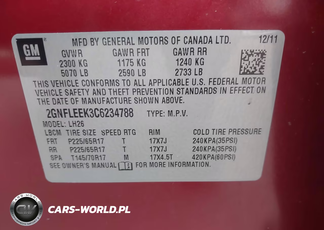 2012 Chevrolet Equinox 1Lt VIN:2GNFLEEK3C6234788 - 9