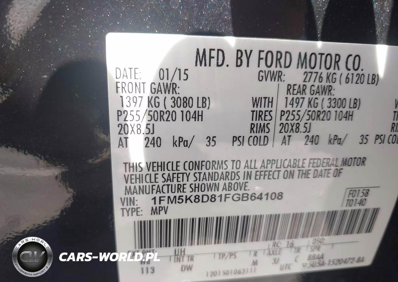 2015 Ford Explorer Xlt VIN:1FM5K8D81FGB64108 - 9