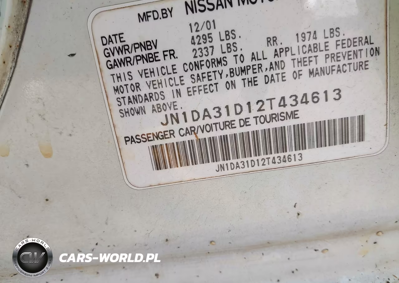 2002 Nissan Maxima Se VIN:JN1DA31D12T434613 - 9