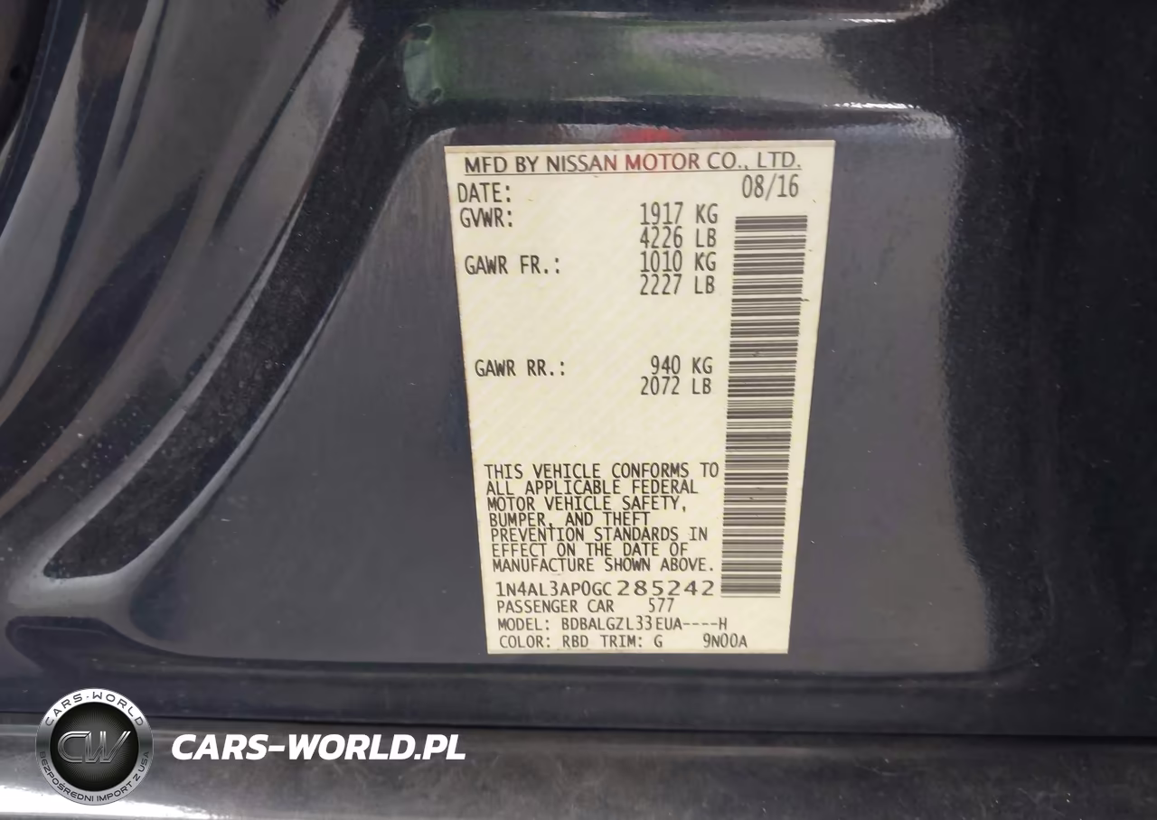 2016 Nissan Altima 2.5 S VIN:1N4AL3AP0GC285242 - 9