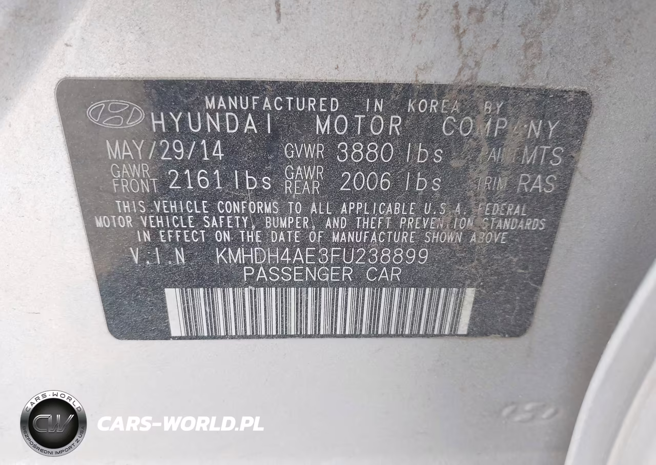 2015 Hyundai Elantra Se VIN:KMHDH4AE3FU238899 - 9
