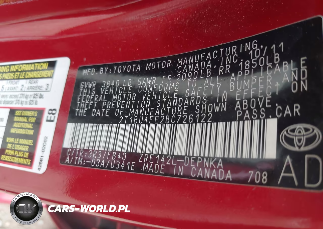 2011 Toyota Corolla Le VIN:2T1BU4EE2BC726122 - 9