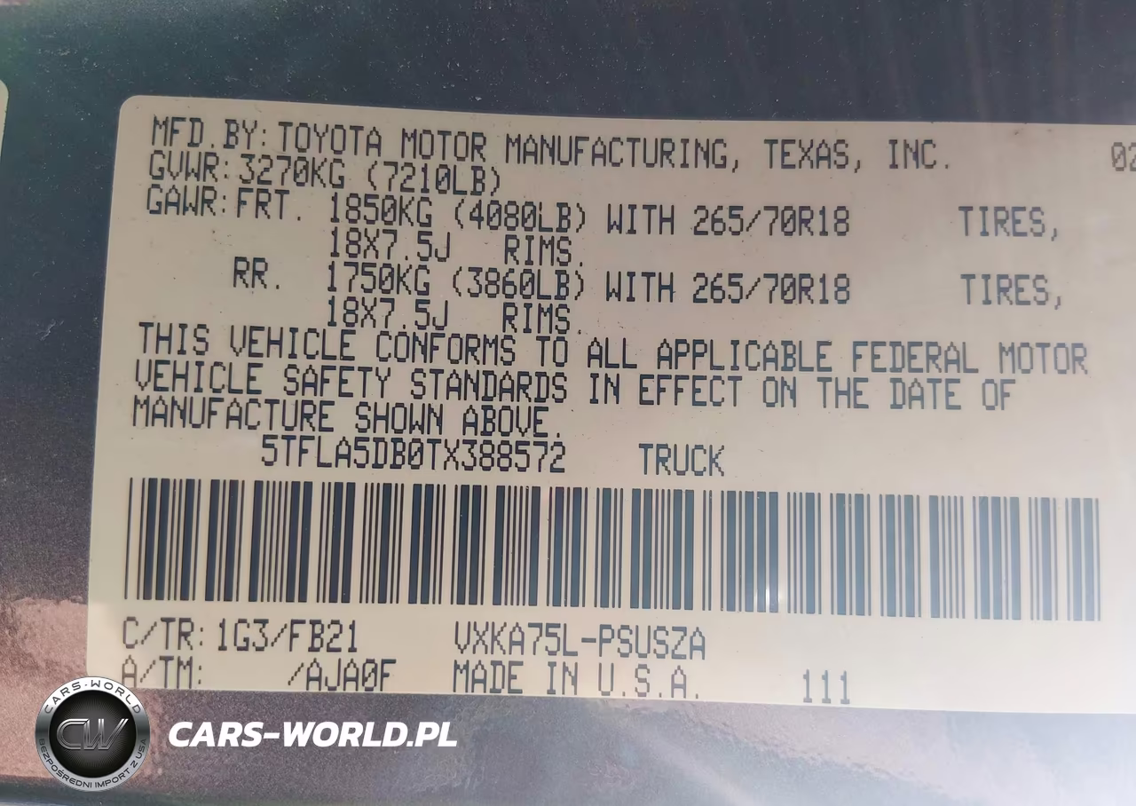 2026 Toyota Tundra Sr5 Crewmax 5.5' Bed VIN:5TFLA5DB0TX388572 - 9