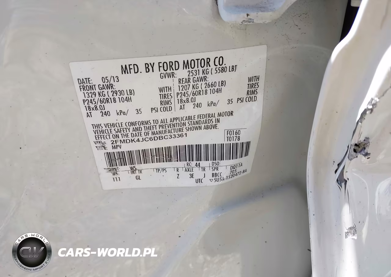 2013 Ford Edge Sel VIN:2FMDK4JC6DBC33361 - 9