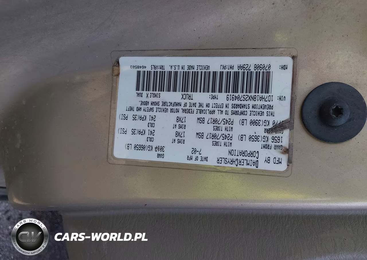 2002 Dodge Ram 1500 St VIN:1D7HA18NX2S704919 - 9