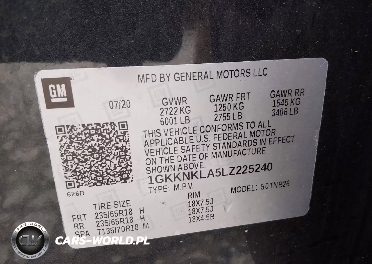 2020 GMC Acadia Fwd Sle VIN:1GKKNKLA5LZ225240 - 9