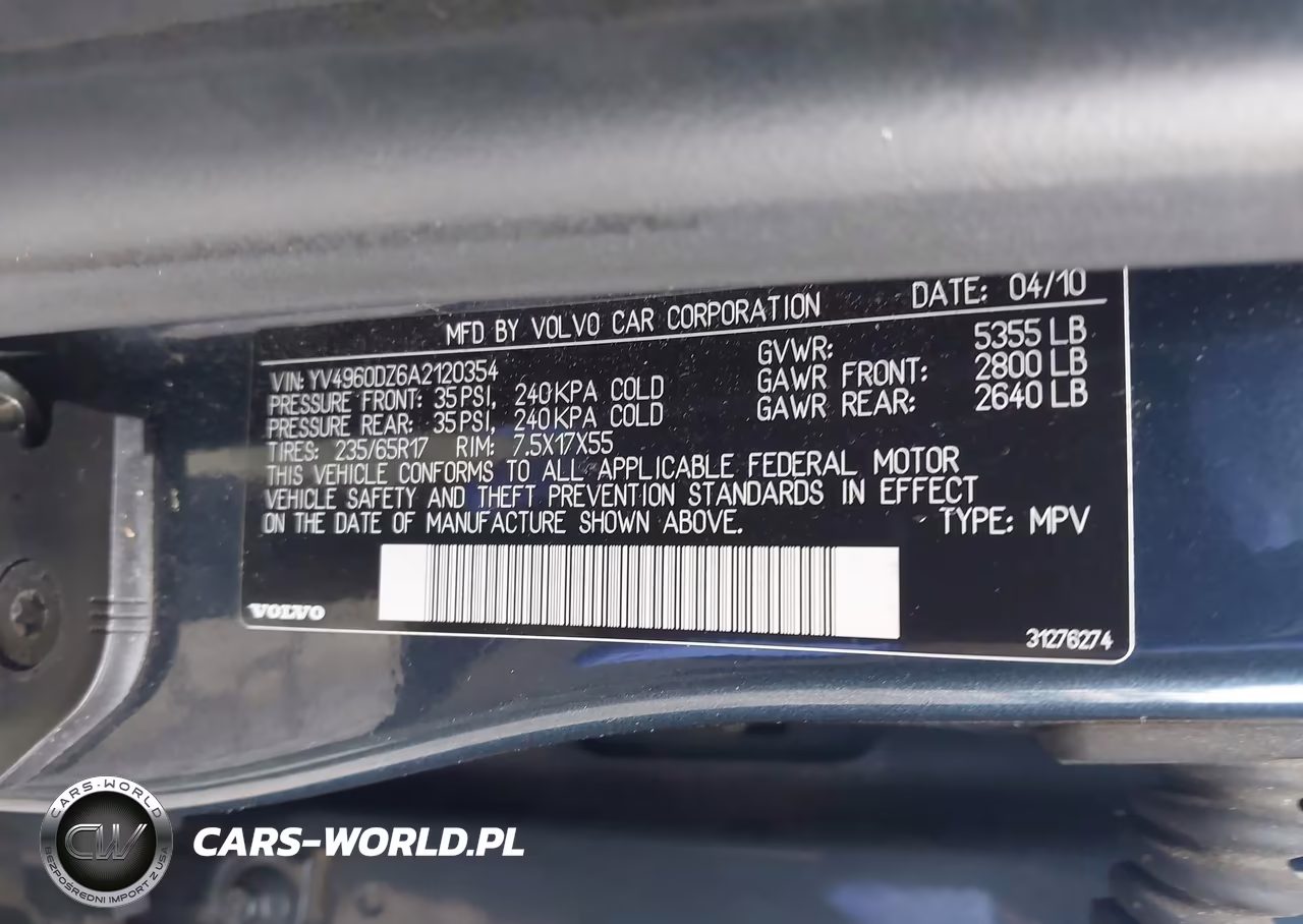 2010 Volvo Xc60 3.2 VIN:YV4960DZ6A2120354 - 9