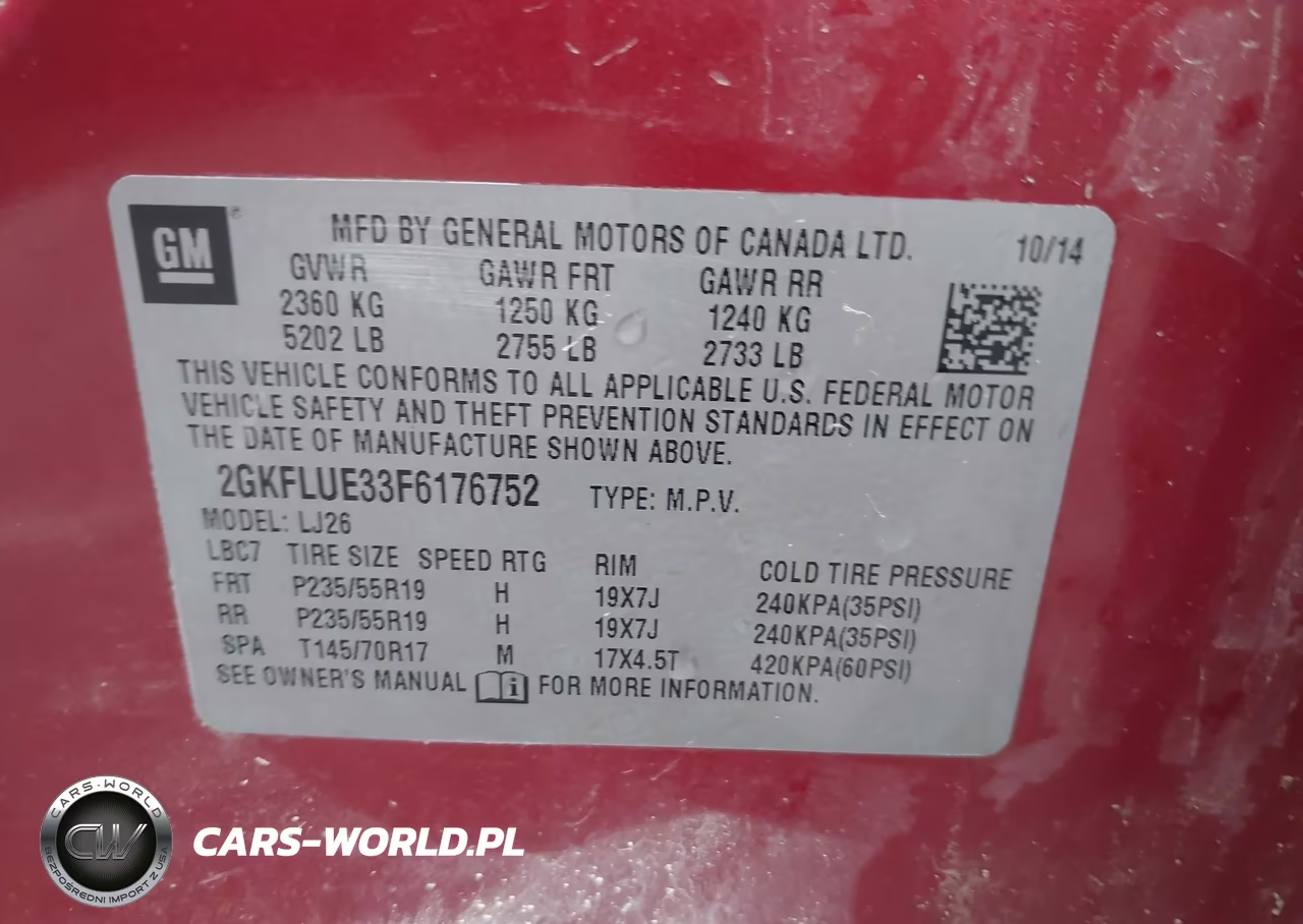 2015 GMC Terrain Denali VIN:2GKFLUE33F6176752 - 9