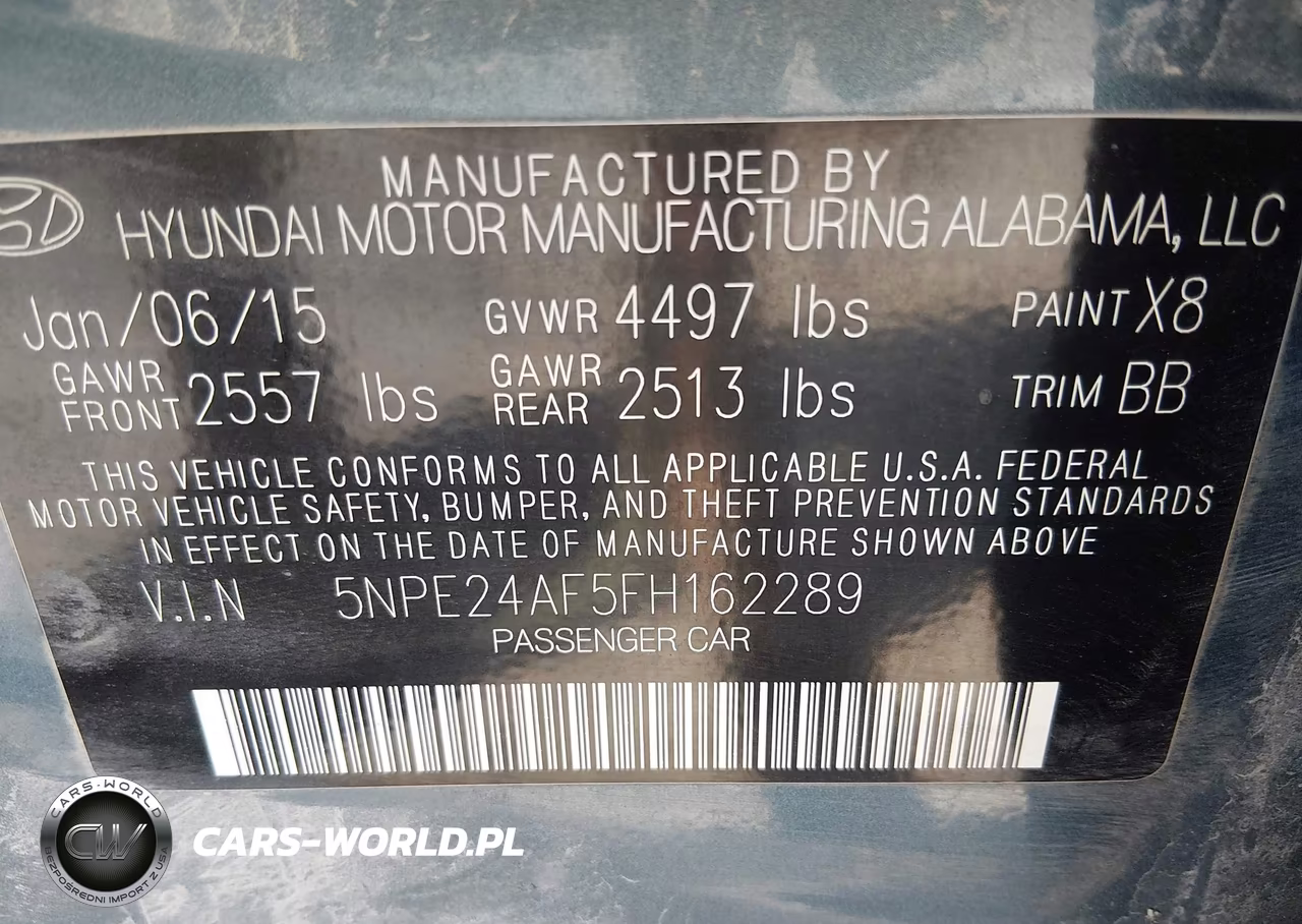 2015 Hyundai Sonata Se VIN:5NPE24AF5FH162289 - 9