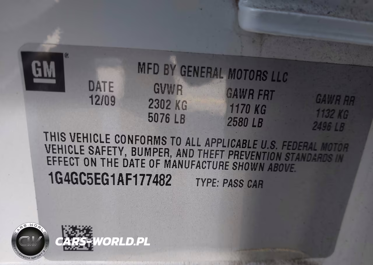 2010 Buick Lacrosse Cxl VIN:1G4GC5EG1AF177482 - 9