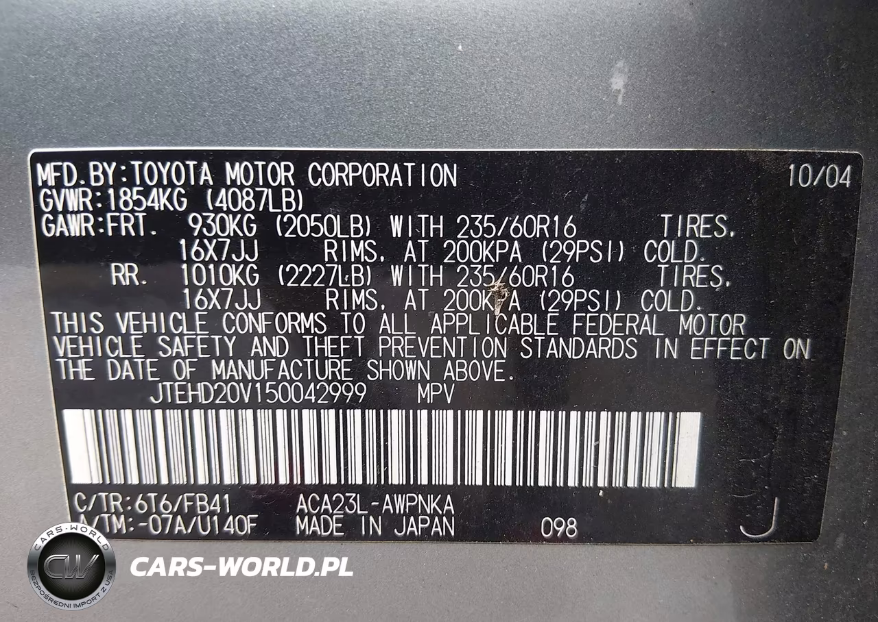 2005 Toyota Rav4 VIN:JTEHD20V150042999 - 9