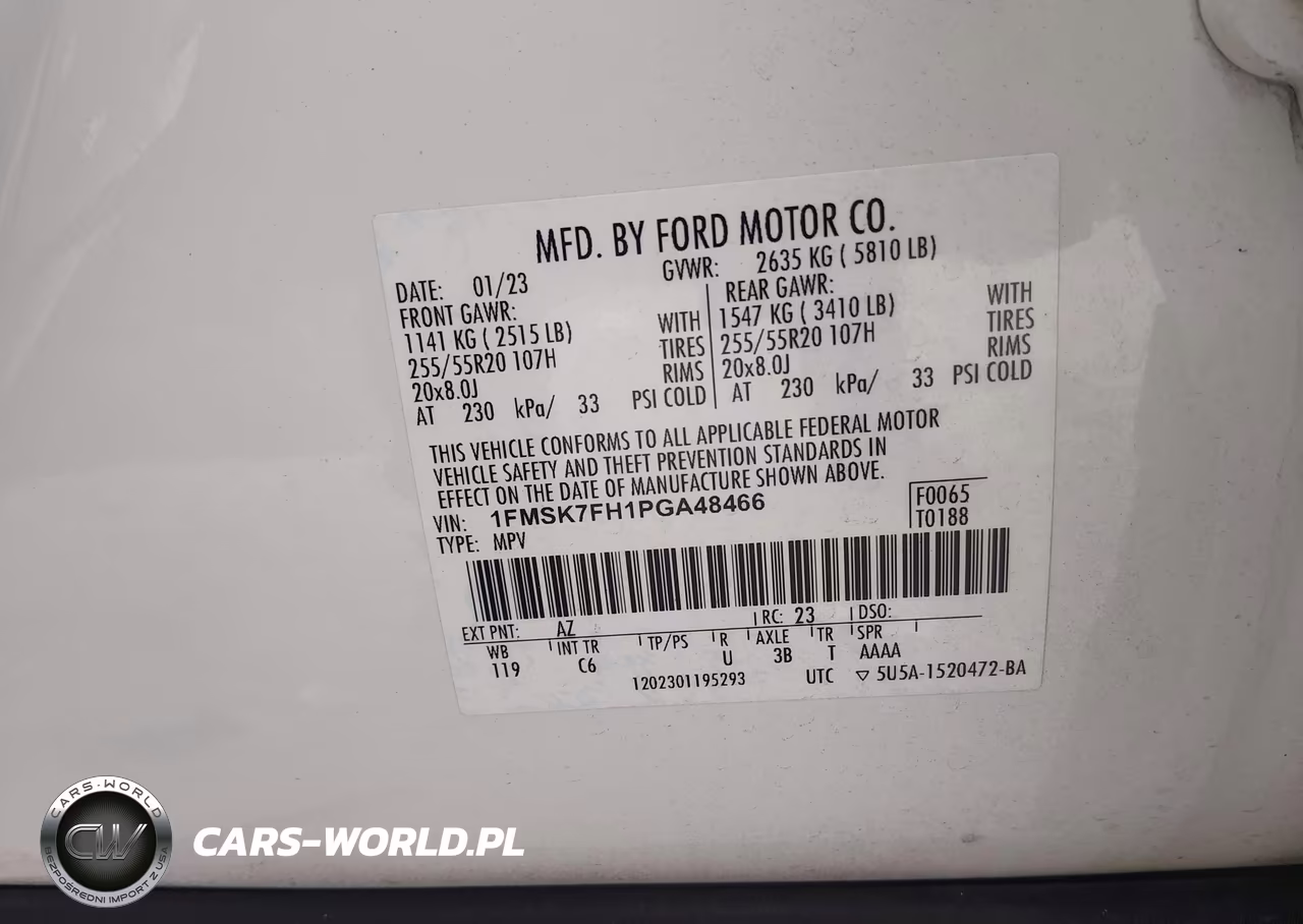 2023 Ford Explorer Limited VIN:1FMSK7FH1PGA48466 - 9