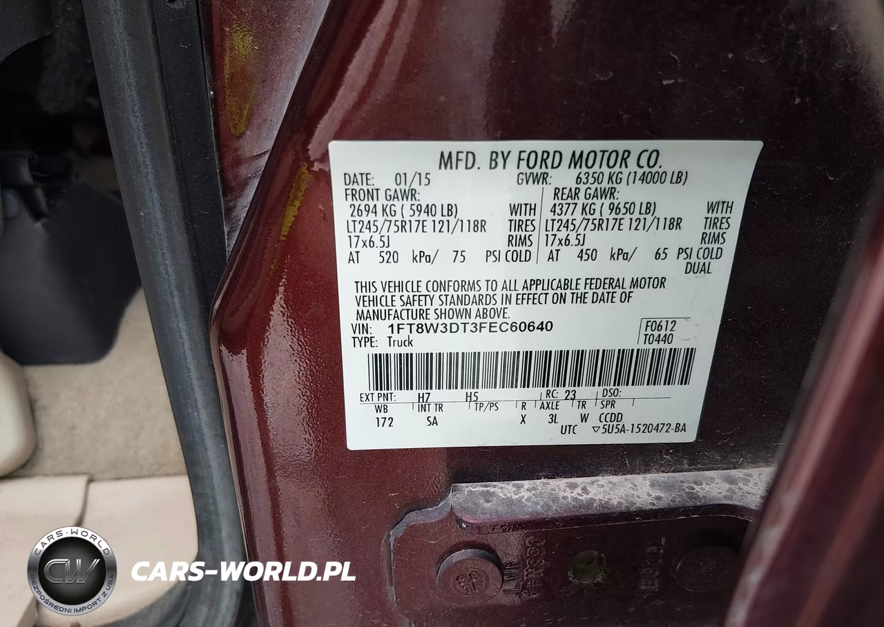 2015 Ford F-350 Lariat VIN:1FT8W3DT3FEC60640 - 8