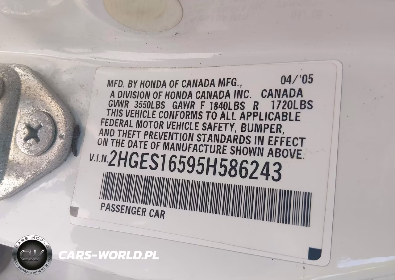 2005 Honda Civic Lx VIN:2HGES16595H586243 - 9