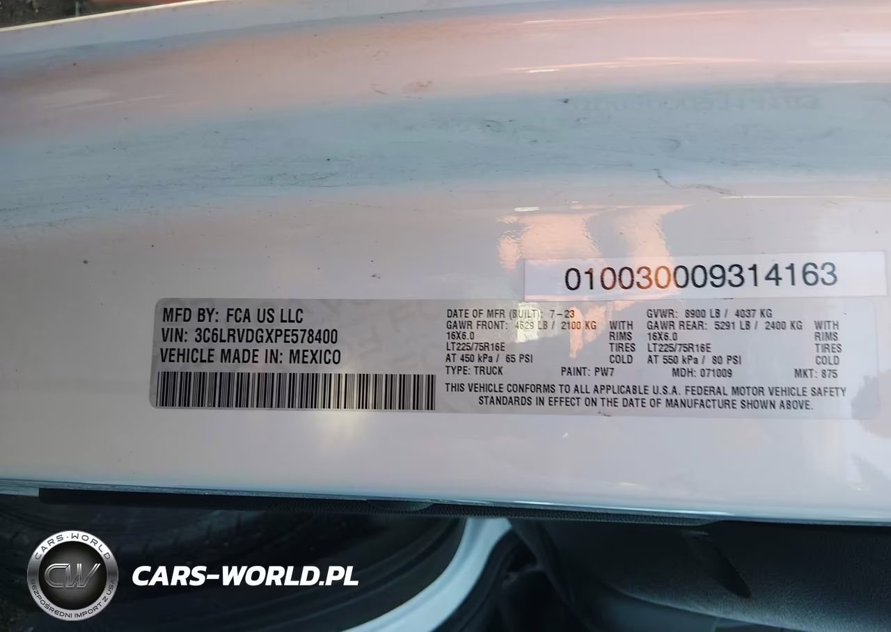 2023 Ram Promaster 2500 High Roof 159 Wb VIN:3C6LRVDGXPE578400 - 9