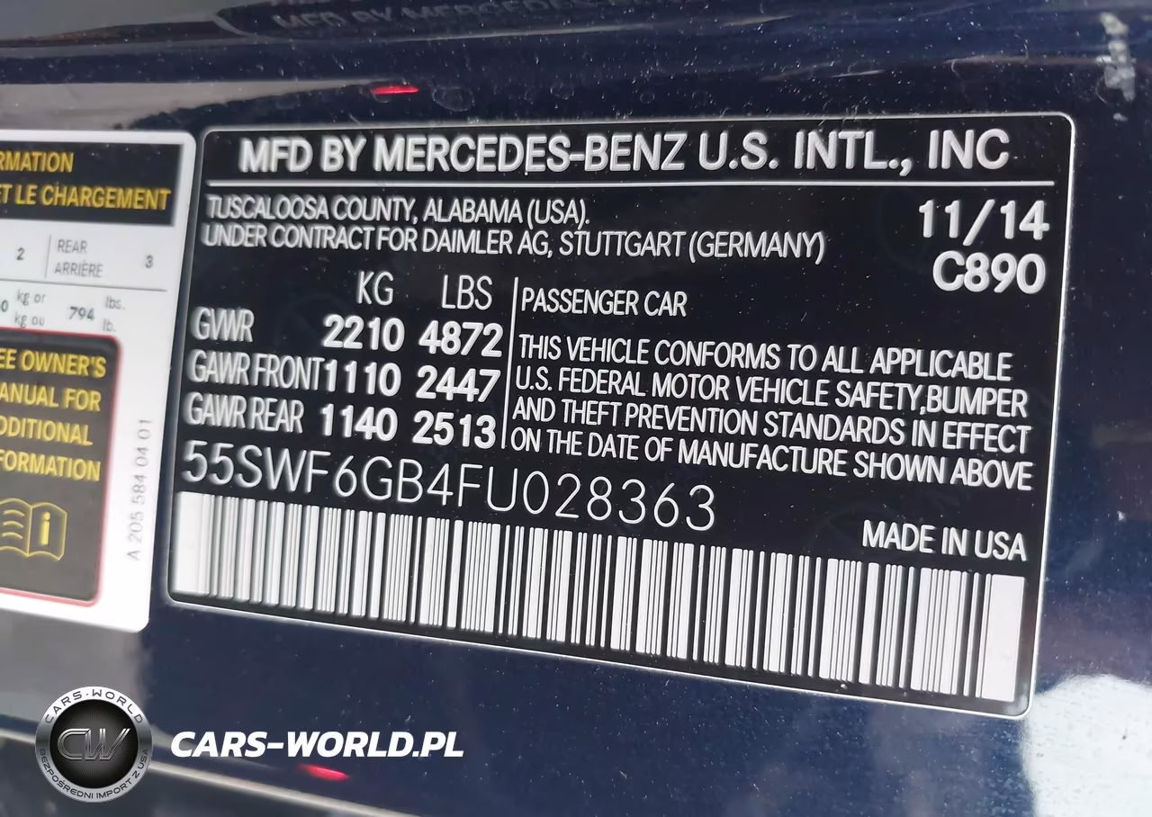 2015 Mercedes-Benz C 400 4Matic VIN:55SWF6GB4FU028363 - 9