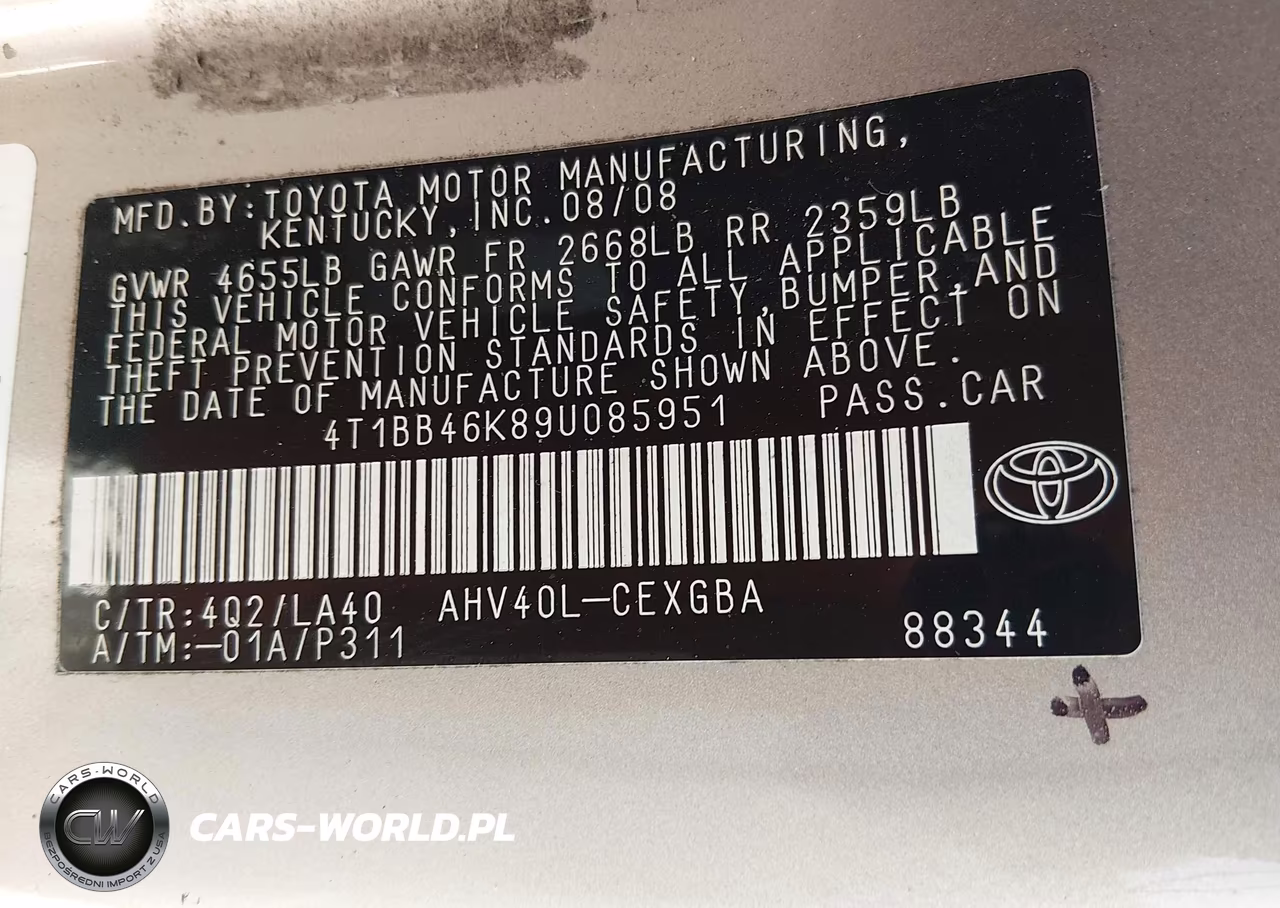 2009 Toyota Camry Hybrid VIN:4T1BB46K89U085951 - 9