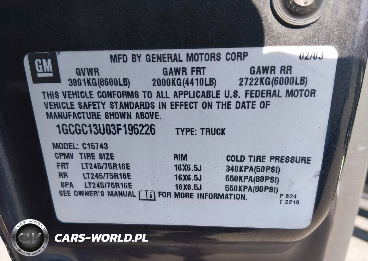 2003 Chevrolet Silverado 1500Hd Ls VIN:1GCGC13U03F196226 - 9