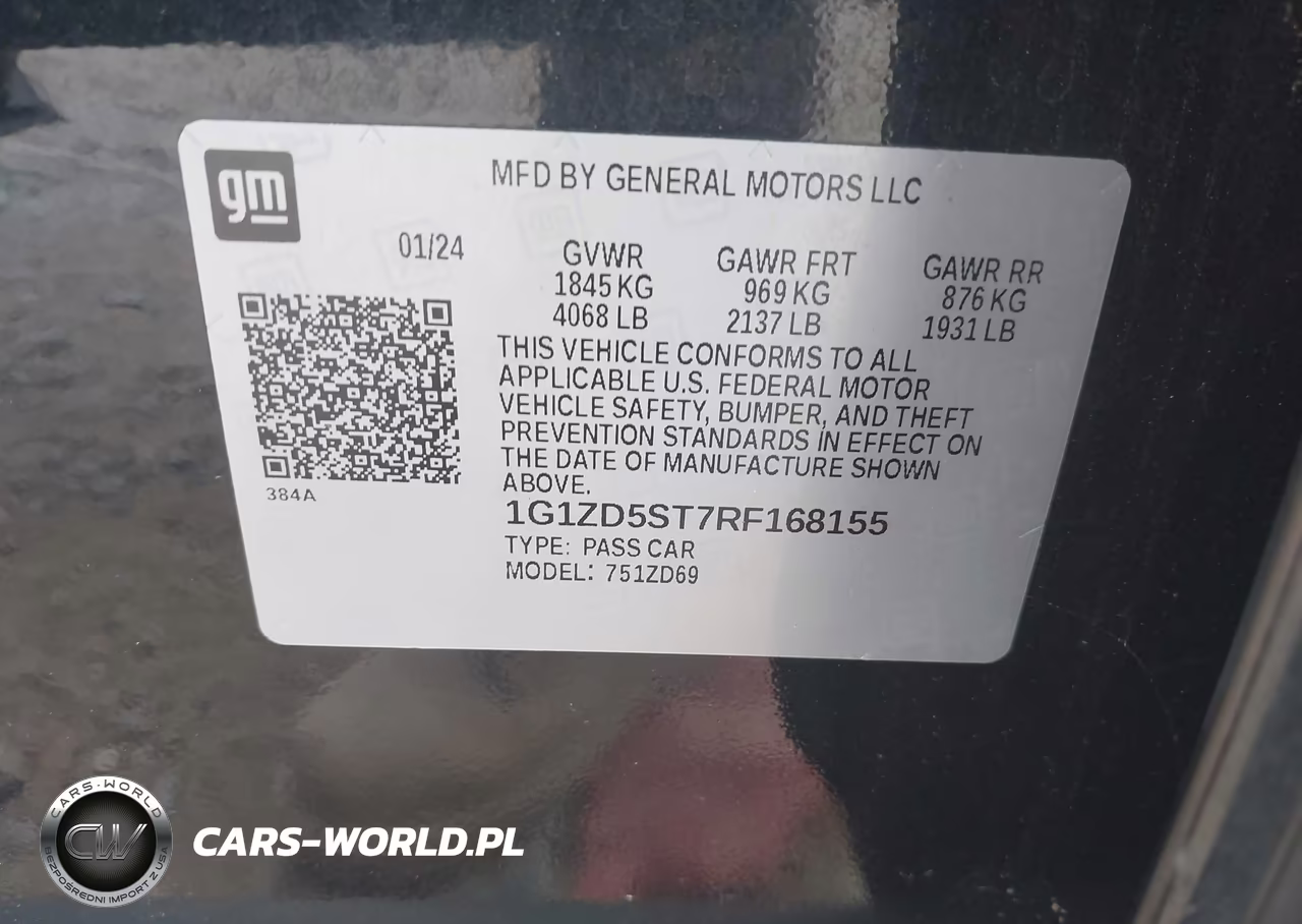 2024 Chevrolet Malibu Fwd 1Lt VIN:1G1ZD5ST7RF168155 - 9