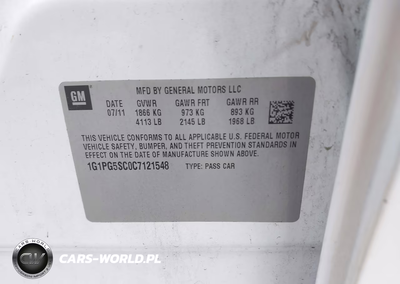 2012 Chevrolet Cruze 2Lt VIN:1G1PG5SC0C7121548 - 9