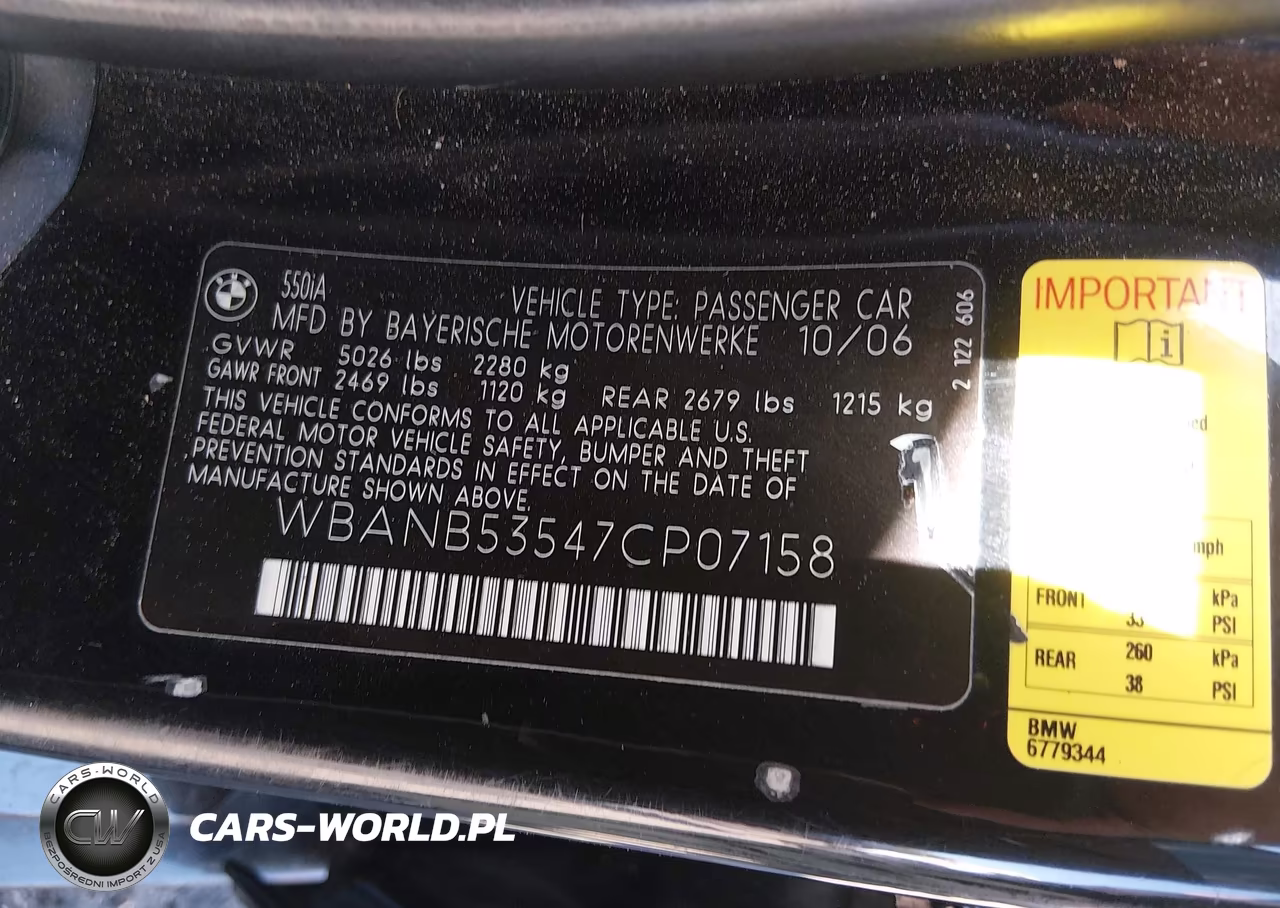 2007 BMW 550I VIN:WBANB53547CP07158 - 9