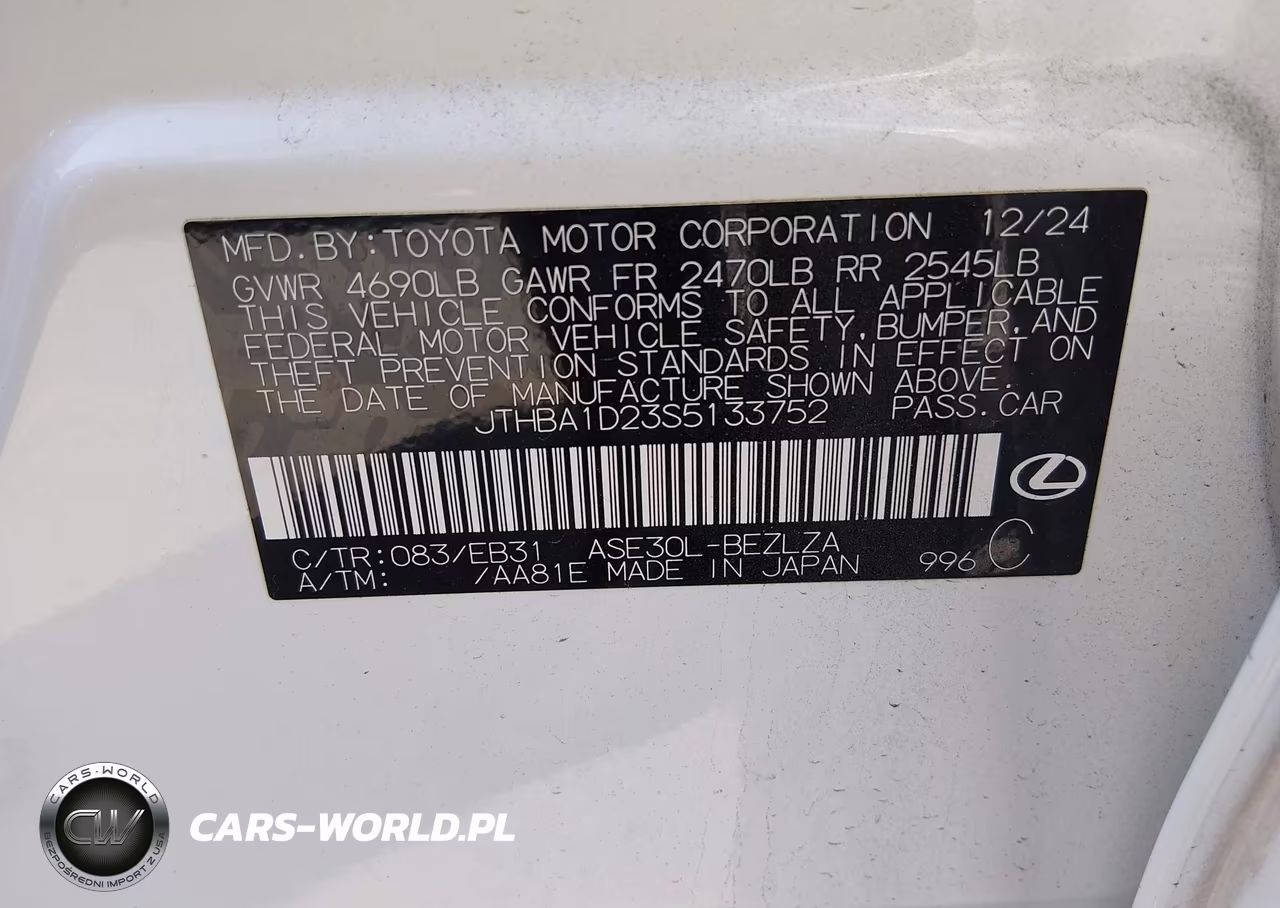 2025 Lexus Is 300 F Sport Design VIN:JTHBA1D23S5133752 - 9