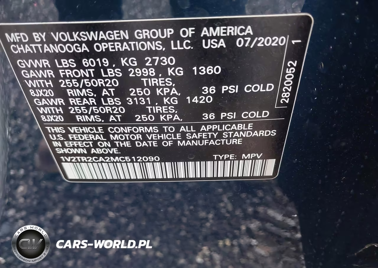 2021 Volkswagen Atlas 3.6L V6 Sel Premium VIN:1V2TR2CA2MC512090 - 9