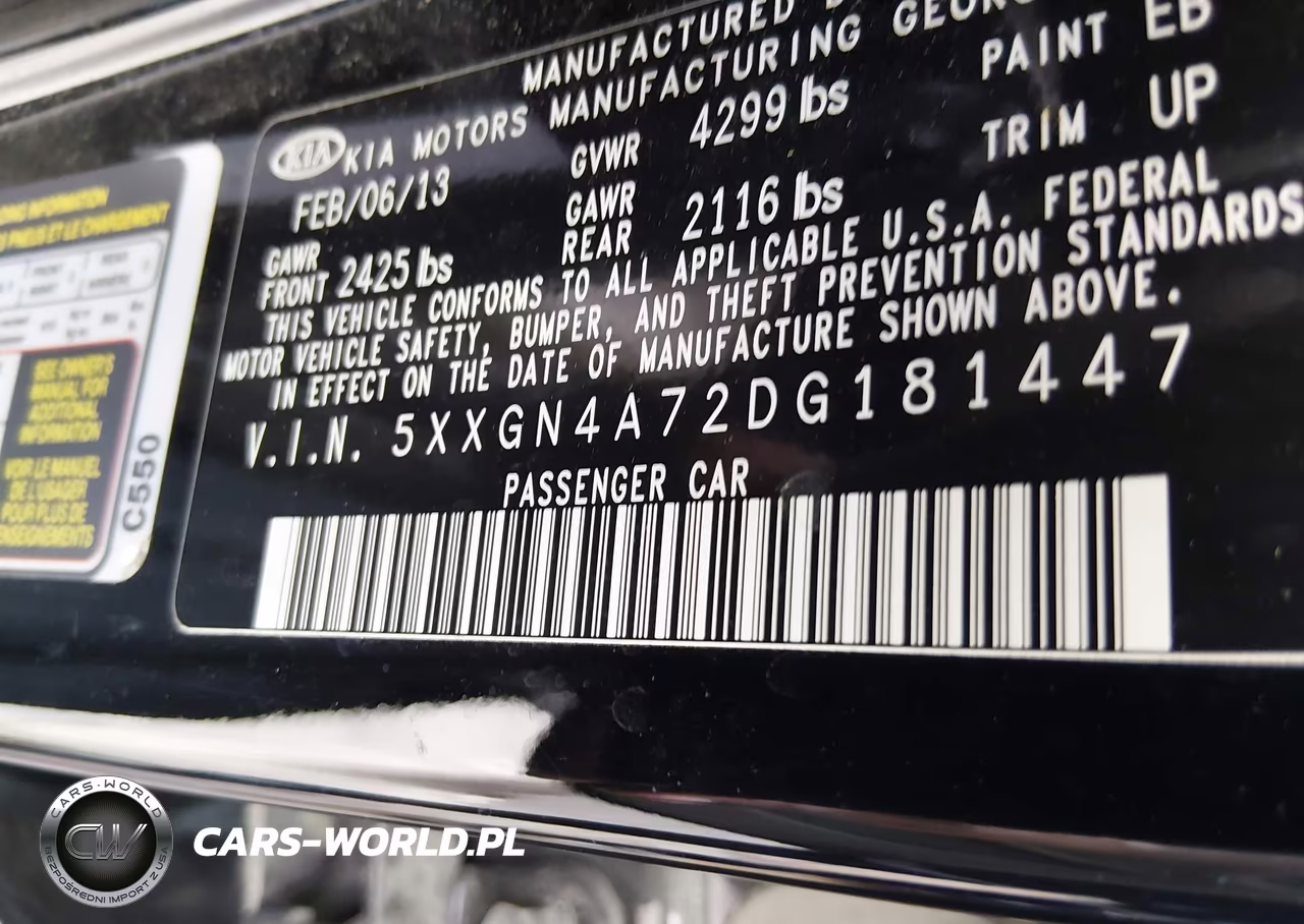 2013 Kia Optima Ex VIN:5XXGN4A72DG181447 - 9