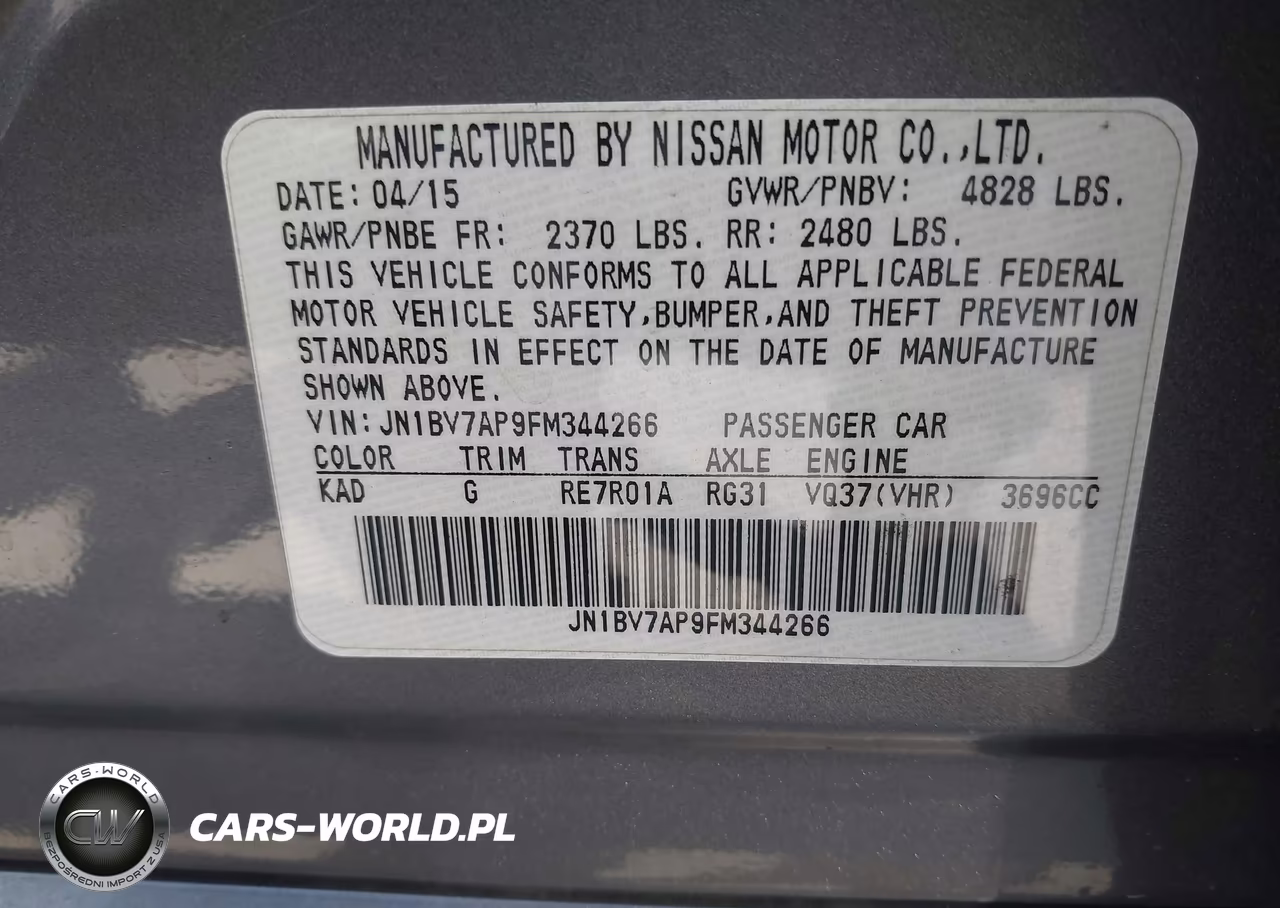 2015 Infiniti Q50 Premium VIN:JN1BV7AP9FM344266 - 9