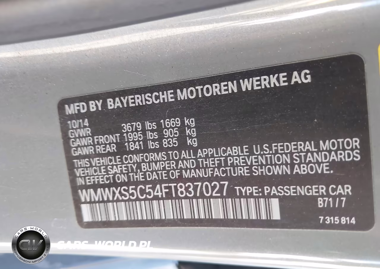 2015 Mini Hardtop Cooper VIN:WMWXS5C54FT837027 - 9