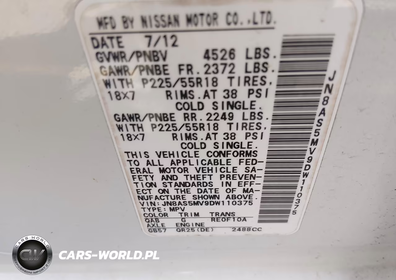 2013 Nissan Rogue Sv W-Sl Pkg VIN:JN8AS5MV9DW110375 - 9