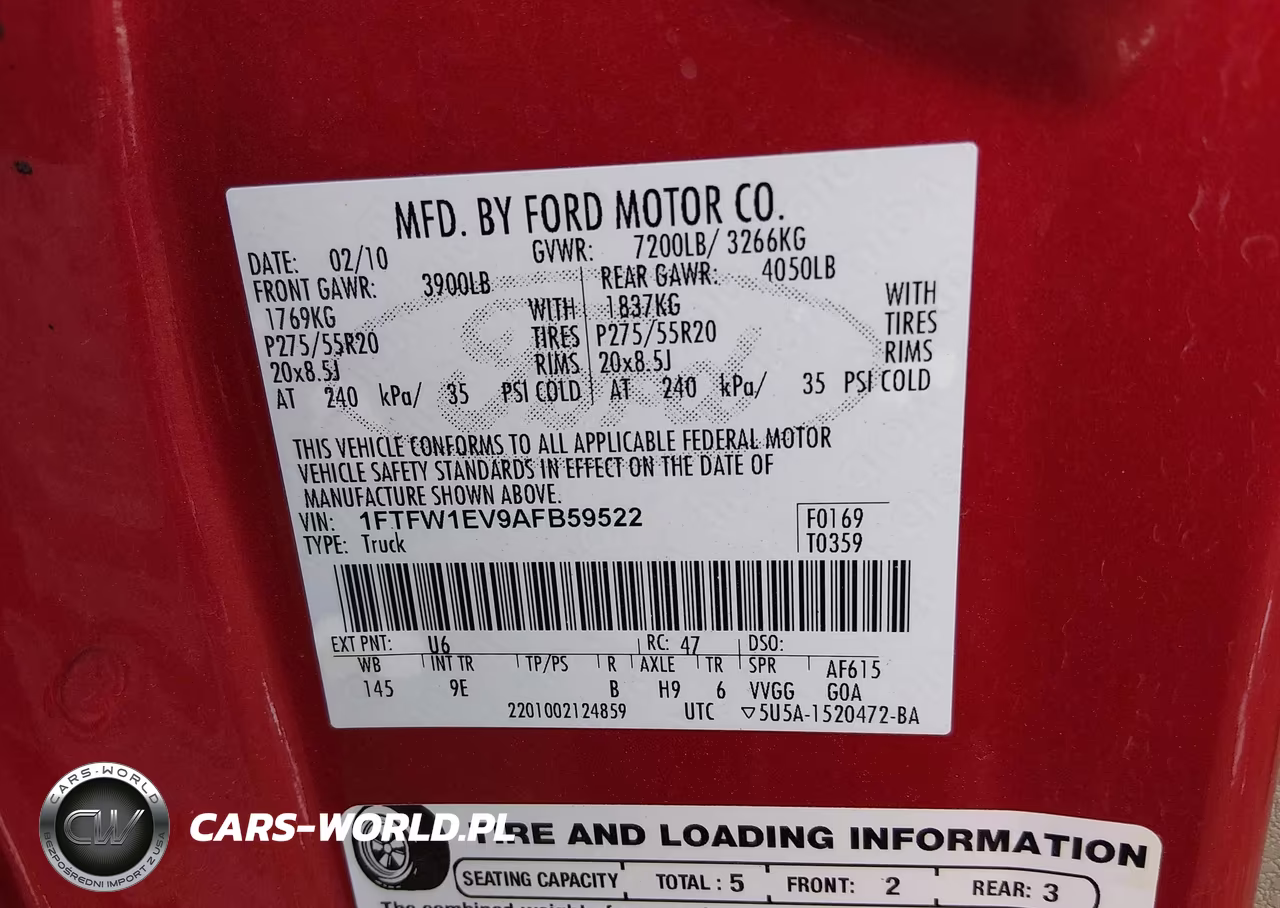 2010 Ford F-150 Fx4-Harley-Davidson-King Ranch-Lariat-Platinum-Xl-Xlt VIN:1FTFW1EV9AFB59522 - 9