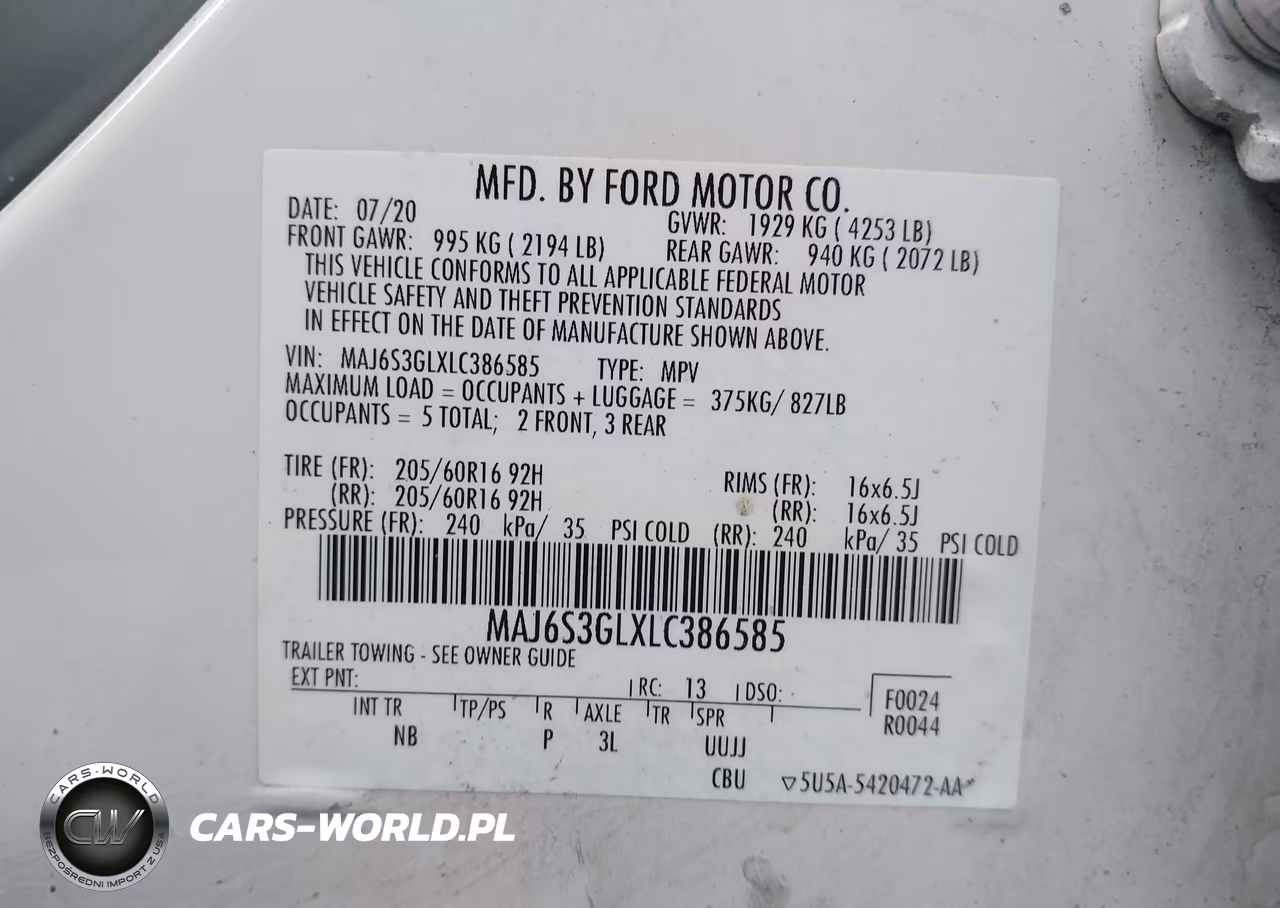 2020 Ford Ecosport Se VIN:MAJ6S3GLXLC386585 - 9