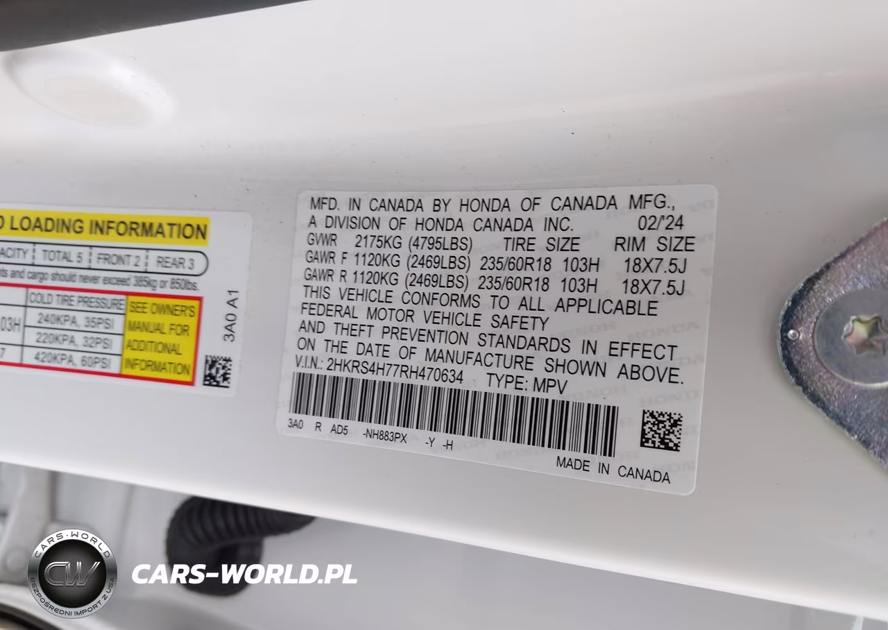 2024 Honda Cr-V Ex-L Awd VIN:2HKRS4H77RH470634 - 9