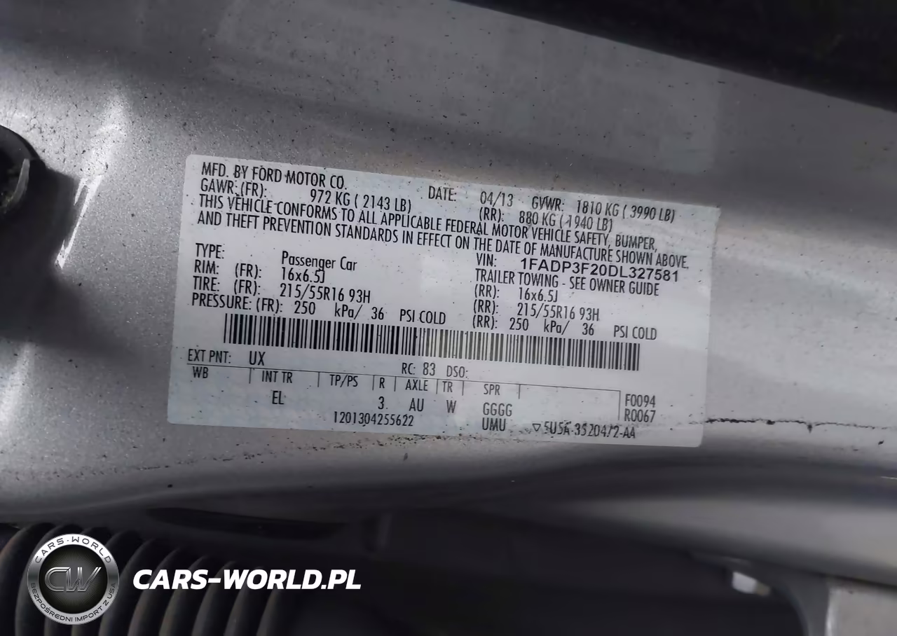 2013 Ford Focus Se VIN:1FADP3F20DL327581 - 9