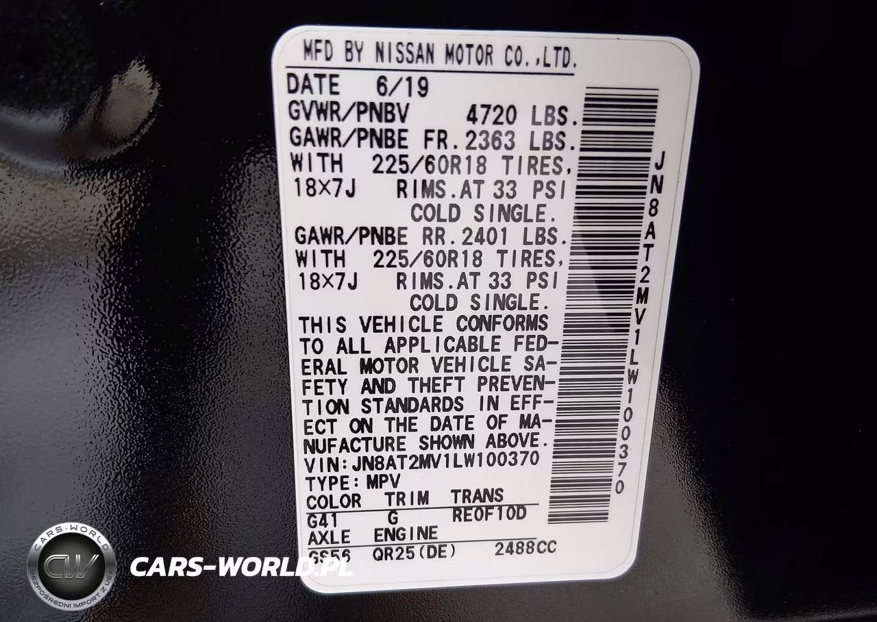 2020 Nissan Rogue Sv Intelligent Awd VIN:JN8AT2MV1LW100370 - 9