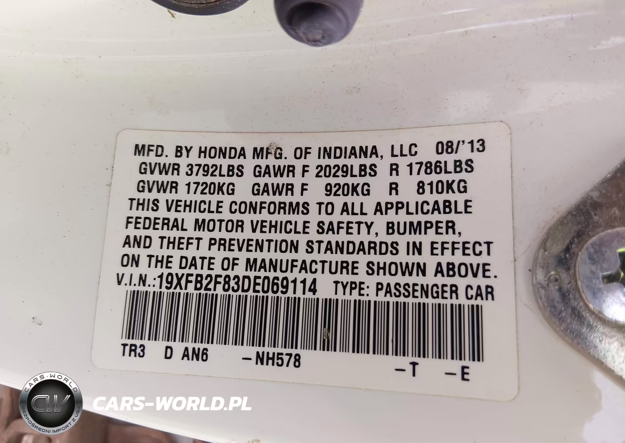 2013 Honda Civic Ex VIN:19XFB2F83DE069114 - 9