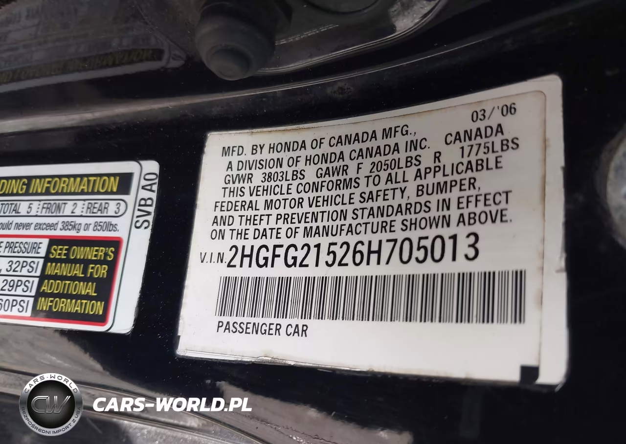 2006 Honda Civic Si VIN:2HGFG21526H705013 - 9